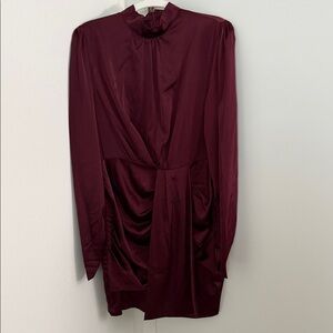 Fashion Nova Burgundy Dress